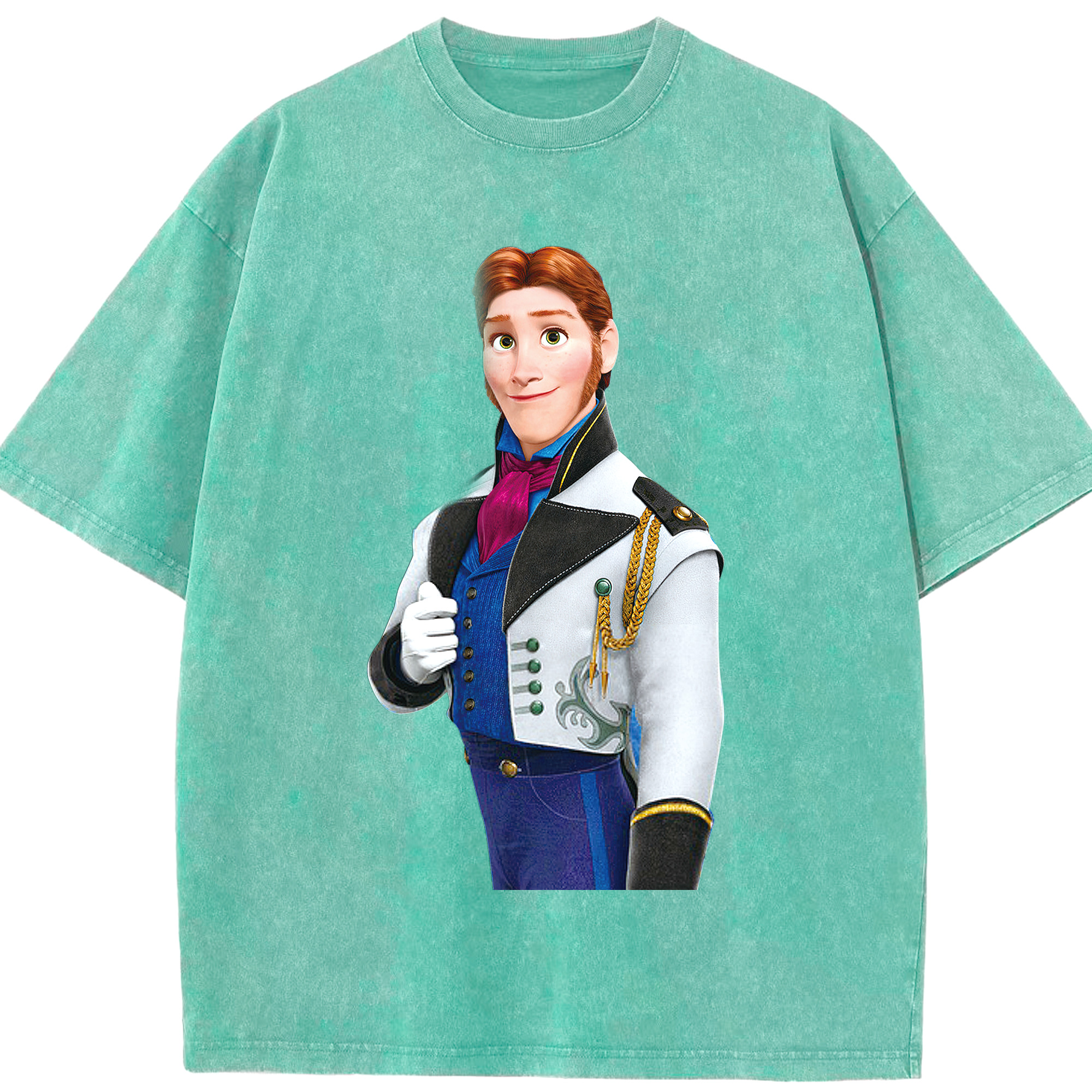 （画像用） アナと雪の女王 アンナ エルサ Frozen Anna Elsa 綿100% ヴィンテージ風 半袖Tシャツ（フロントプリント）